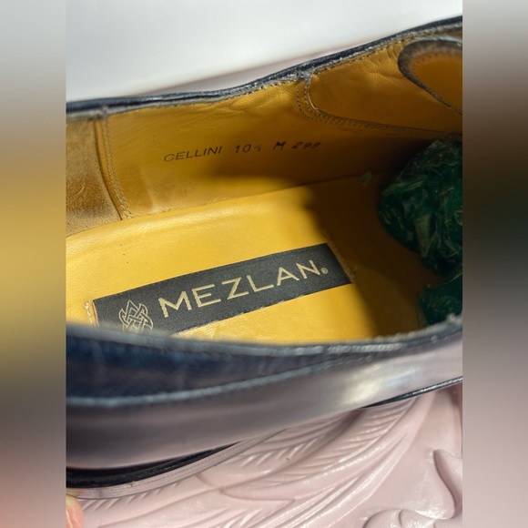 MEZLAN 😍CELLINI- LIZARD #29976 Blue  Dress Shoes Men’s 10 1/2M - Picture 10 of 16